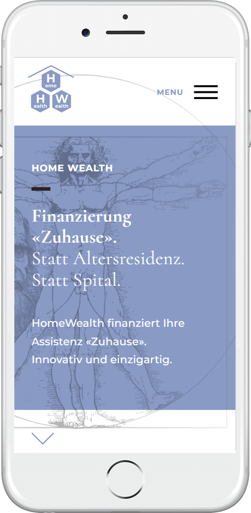HomeWealth - mobile Ansicht