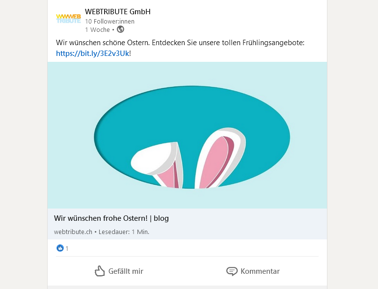 Beitrag Ostern Linkedin